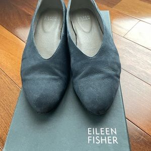 Eileen fisher Sabin flats denim leather upper Sz 5